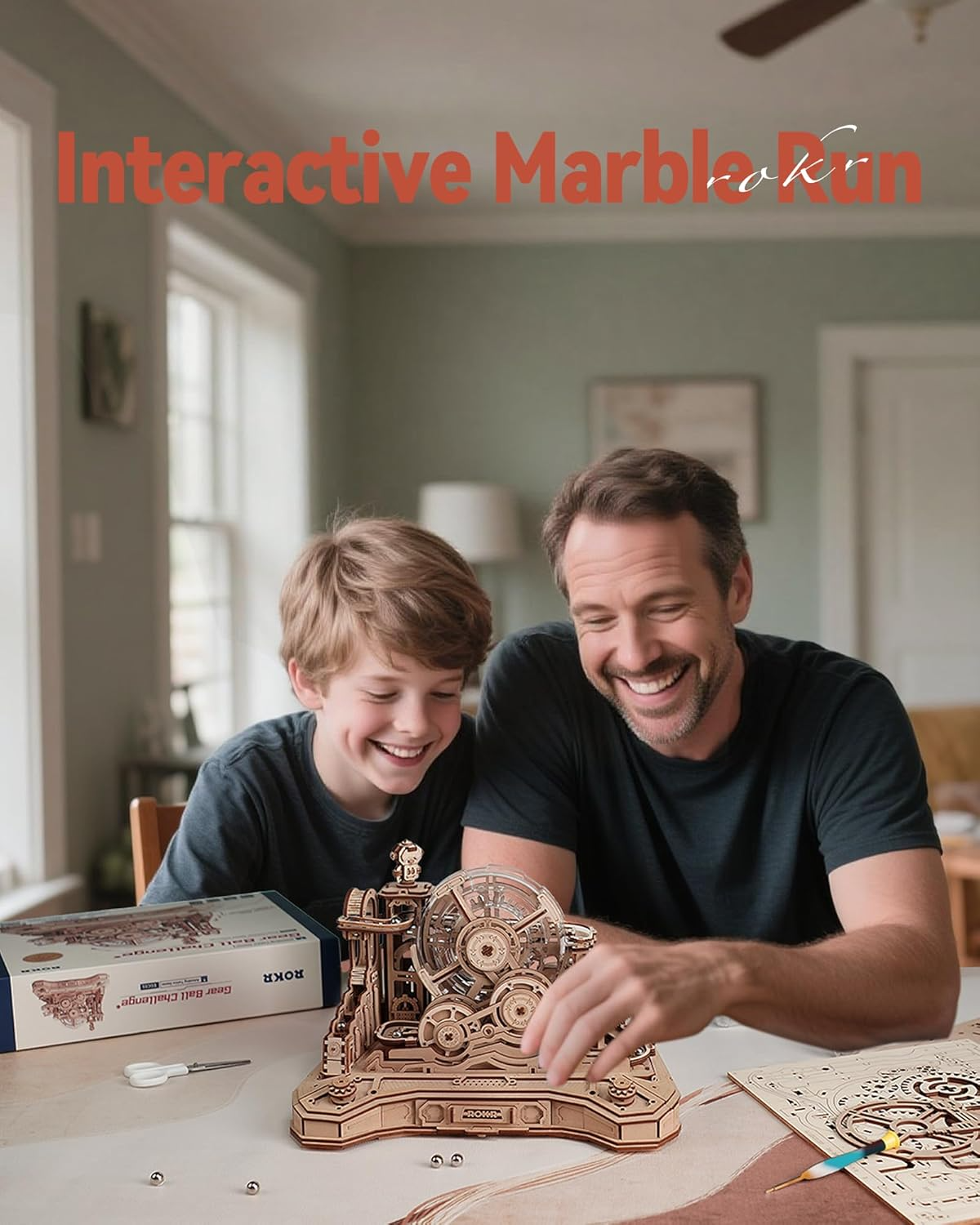 ROKR Marble Run 3D Wooden Puzzle – STEM Gift for Kids & Teens