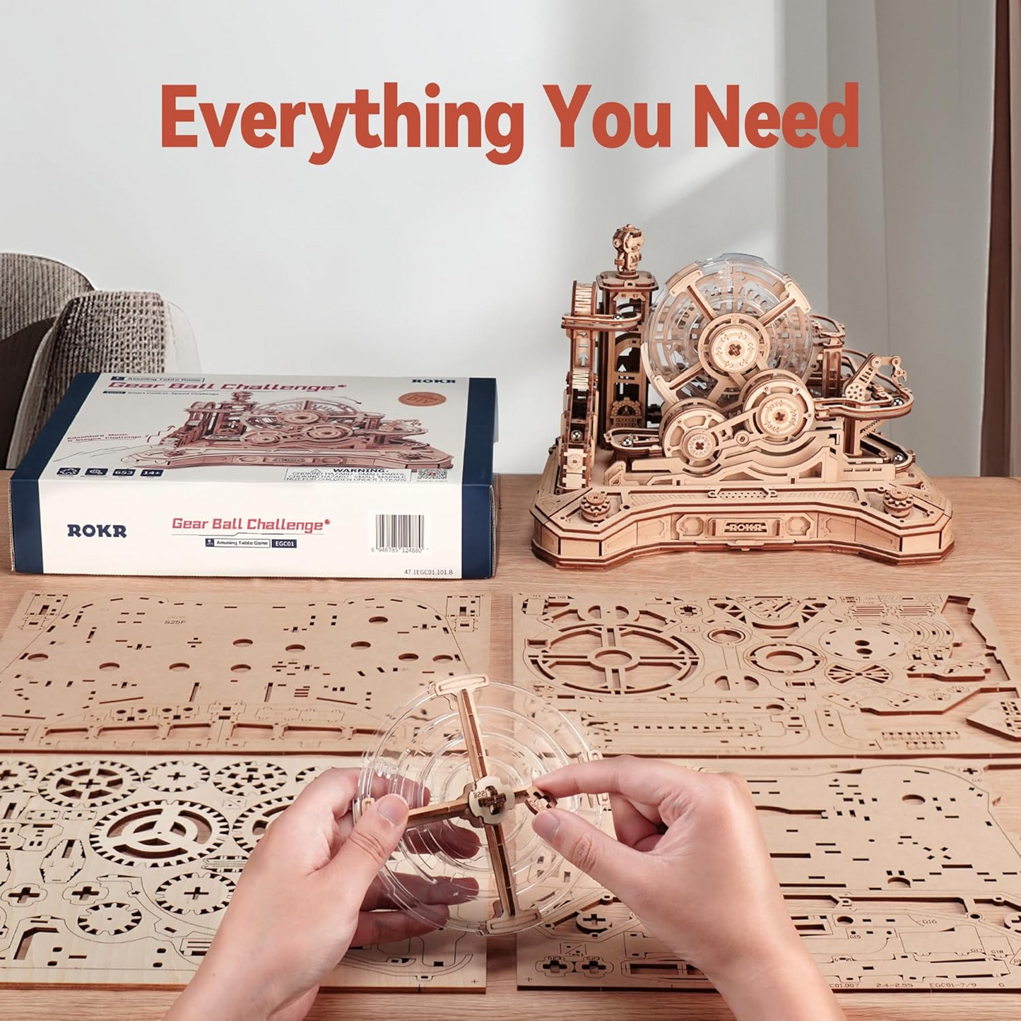 ROKR Marble Run 3D Wooden Puzzle – STEM Gift for Kids & Teens