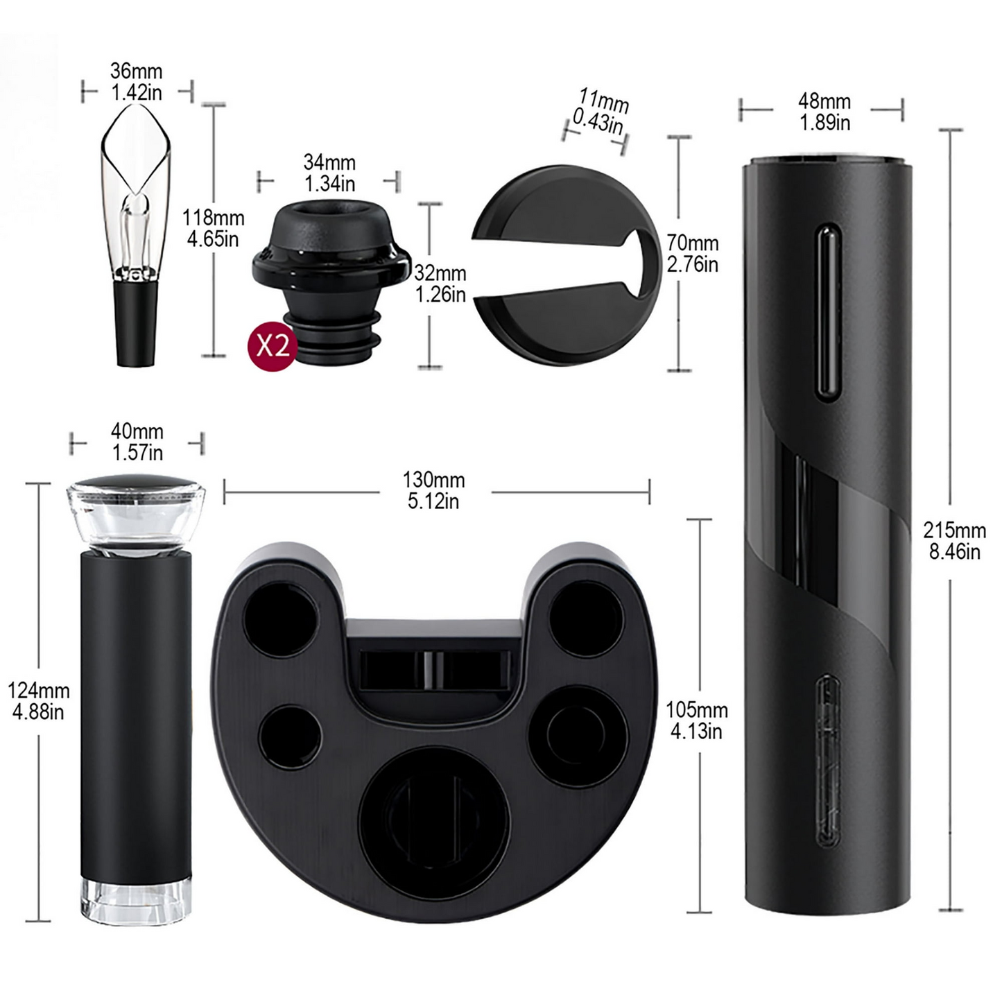 Rechargeable Electric Wine Opener Gift Set – Host & Holiday Gift