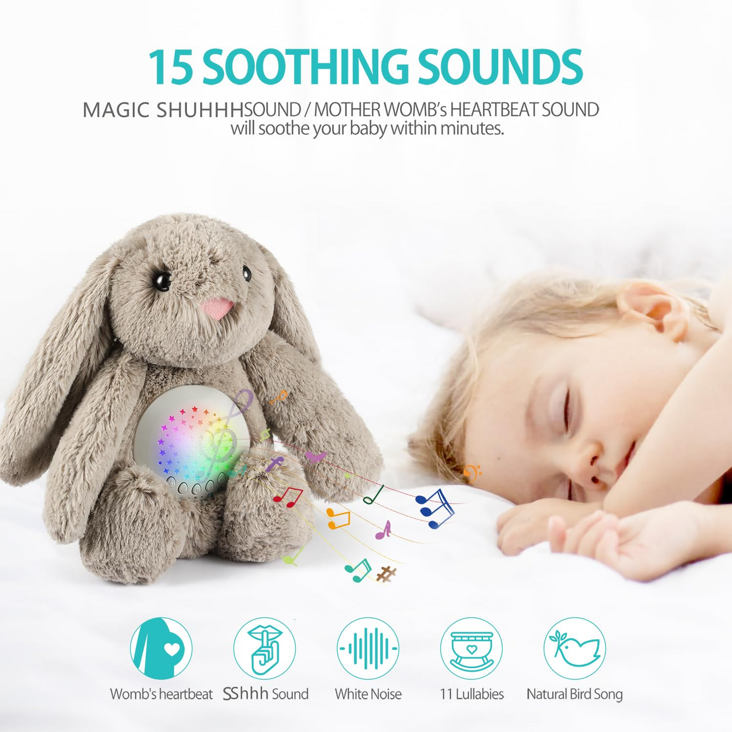 Soothing Sleep Plush with Night‑Light & Lullabies