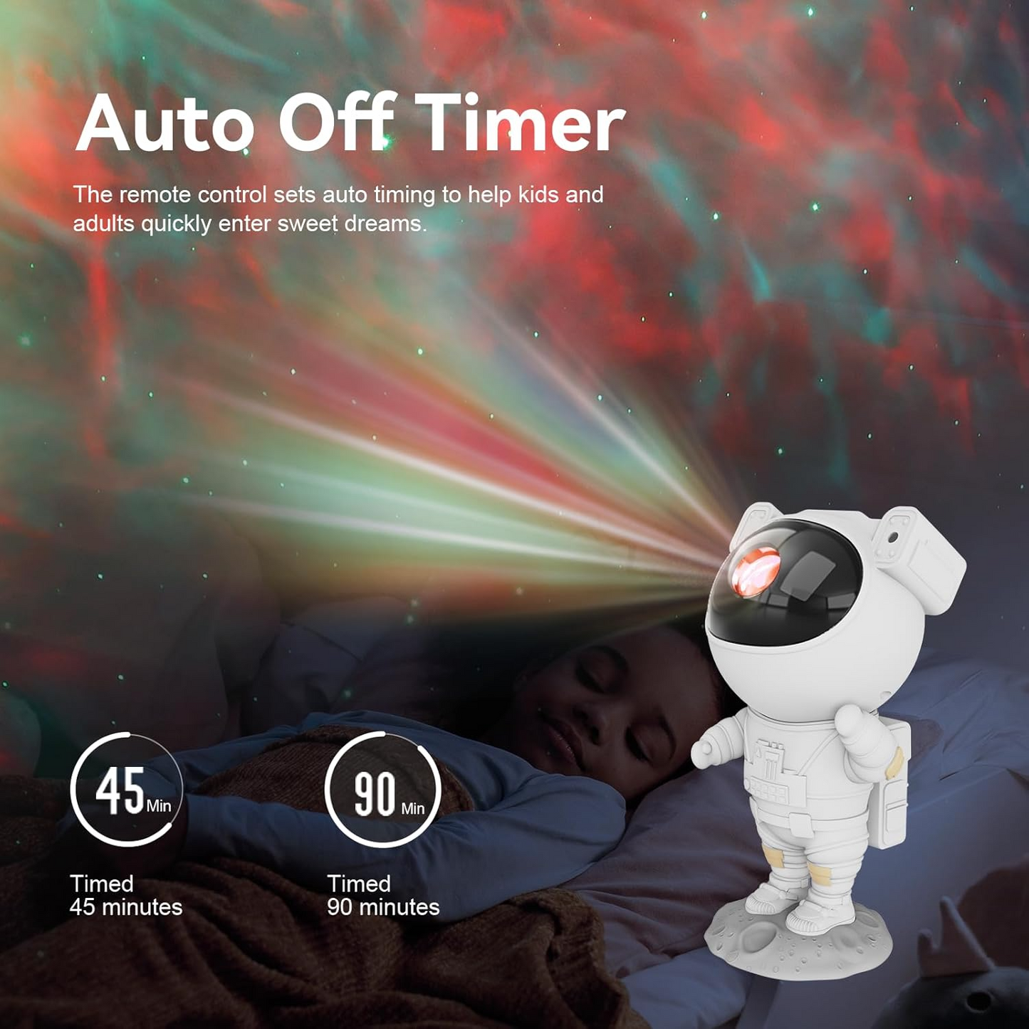 Galaxy Star Projector – Rotating Nebula Night Light