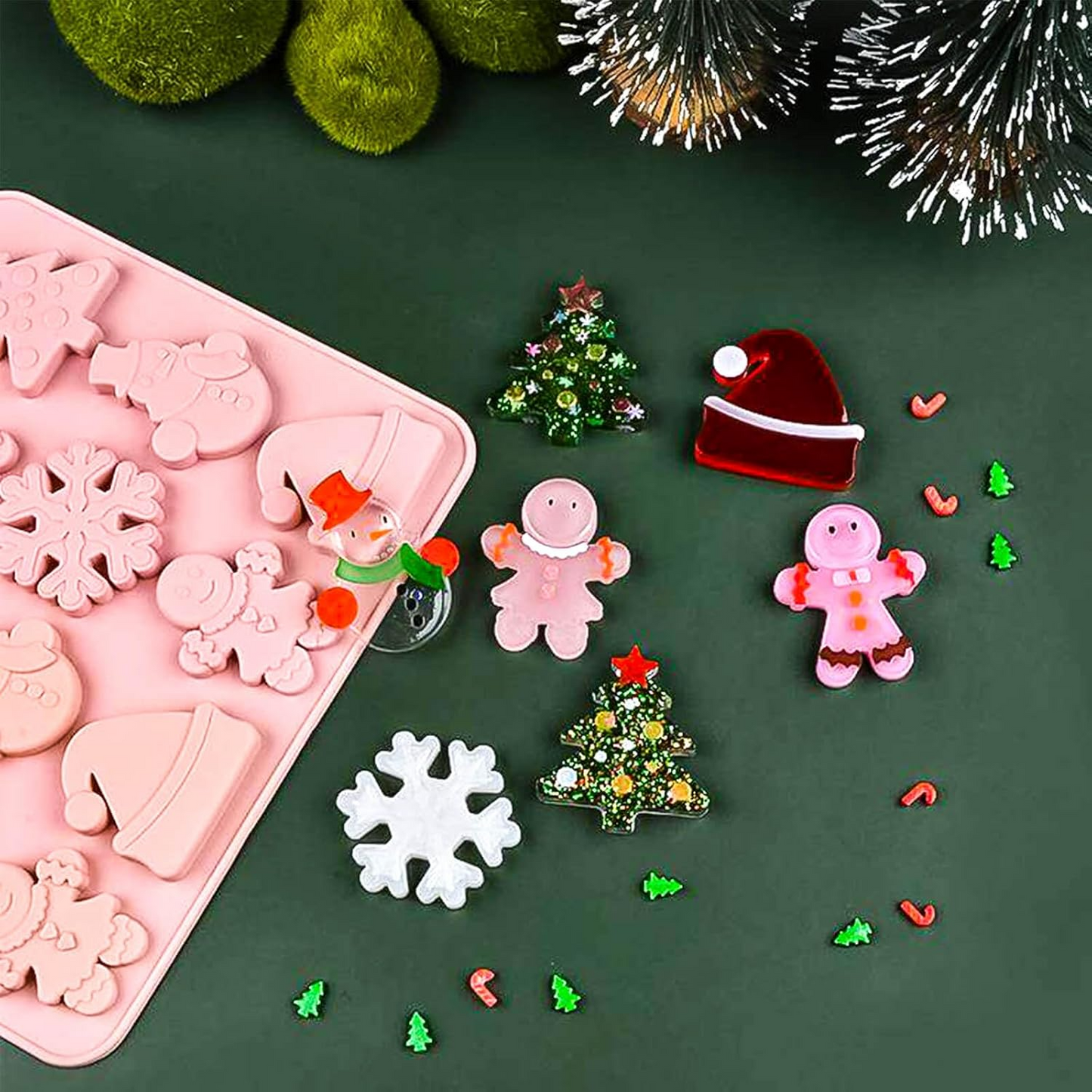 Silicone Holiday Baking Molds – Cookies & Candy