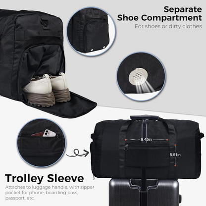 Foldable Travel Duffel Bag – Weekender & Gym