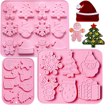 Silicone Holiday Baking Molds – Cookies & Candy