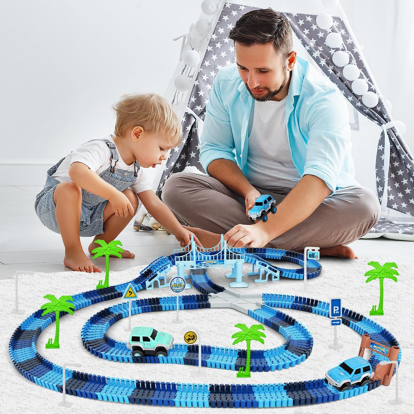 DIY Building Block Race Track – Creative STEM Play
