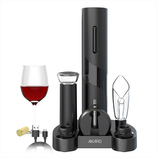 Rechargeable Electric Wine Opener Gift Set – Host & Holiday Gift